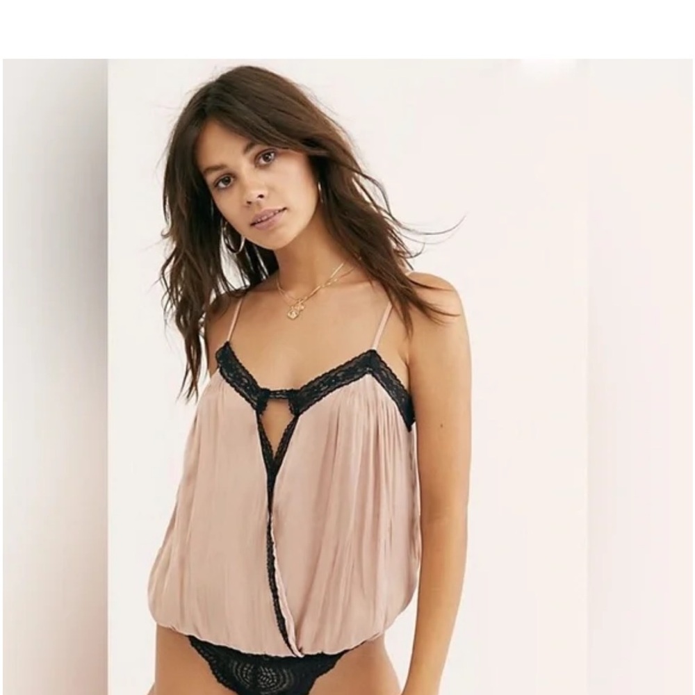 Free People Satin Lace Bodysuit